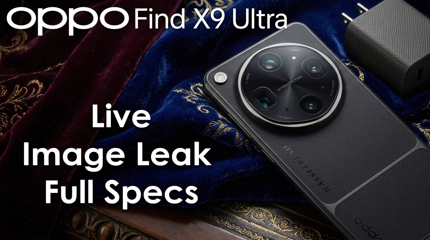 OPPO Find X9 Ultra live image and key specs teaser